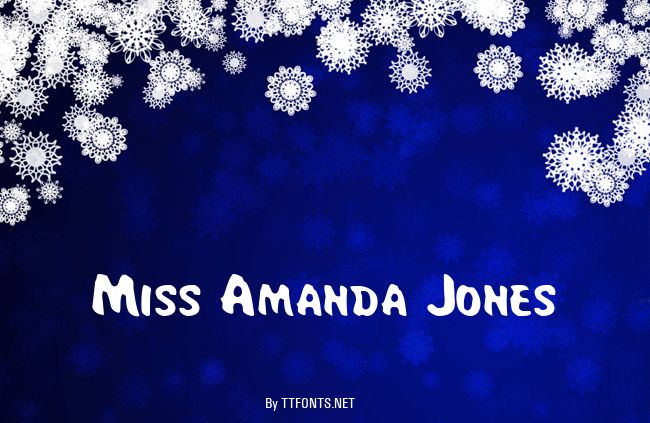 Miss Amanda Jones example